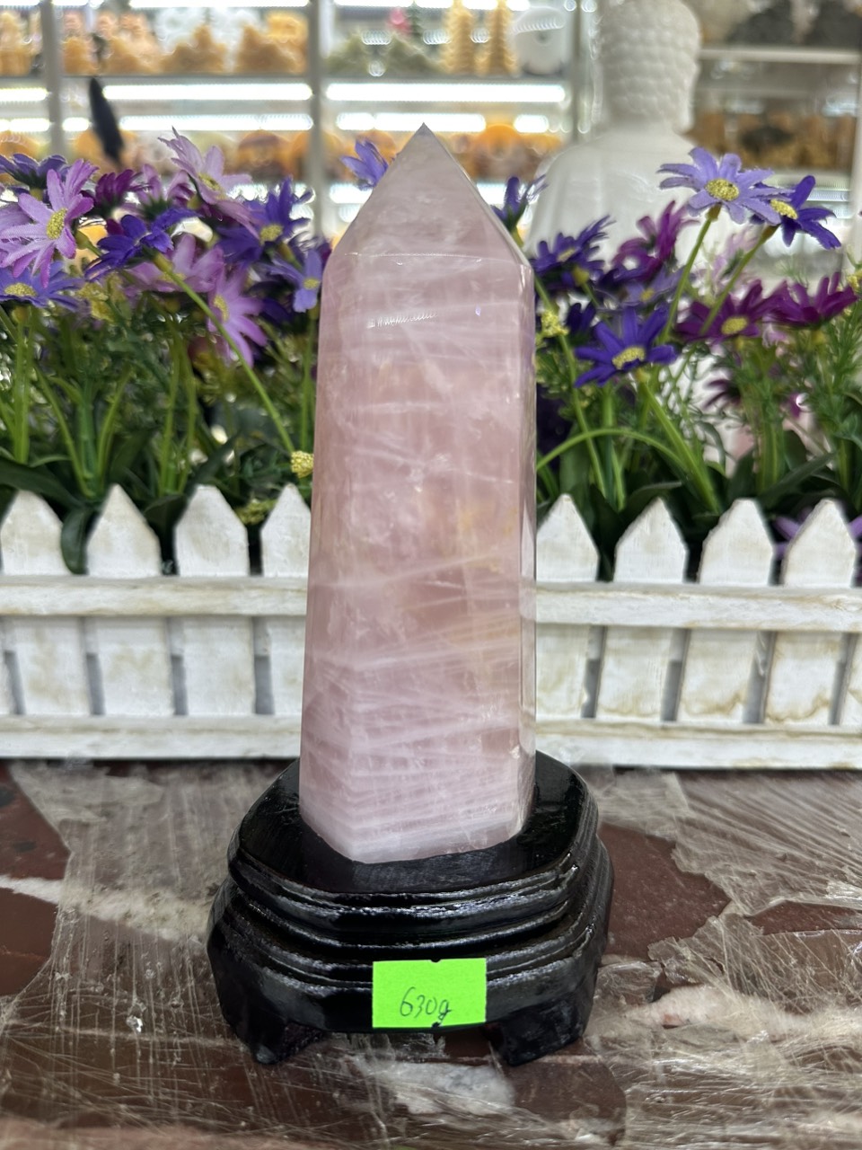 Trụ đá phong thủy trấn trạch đá thạch anh hồng