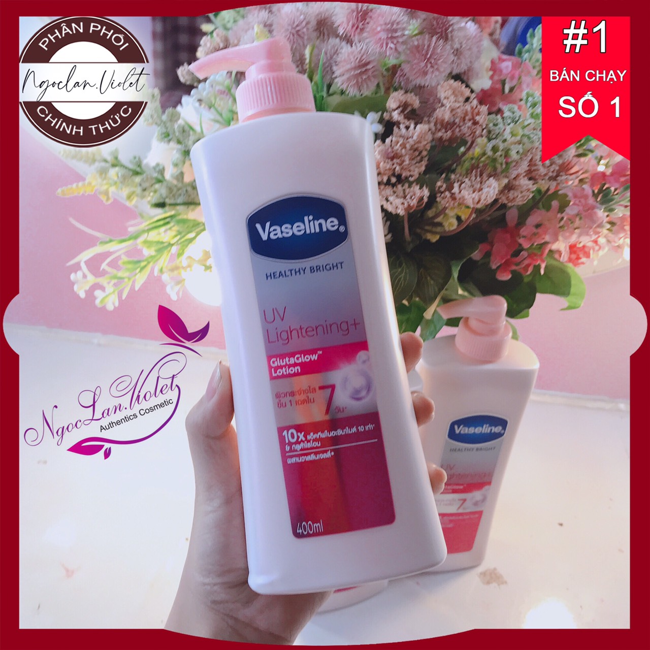 (Mẫu Mới) Sữa dưỡng thể Vaseline 570ml UV Lightening 10x Thái lan