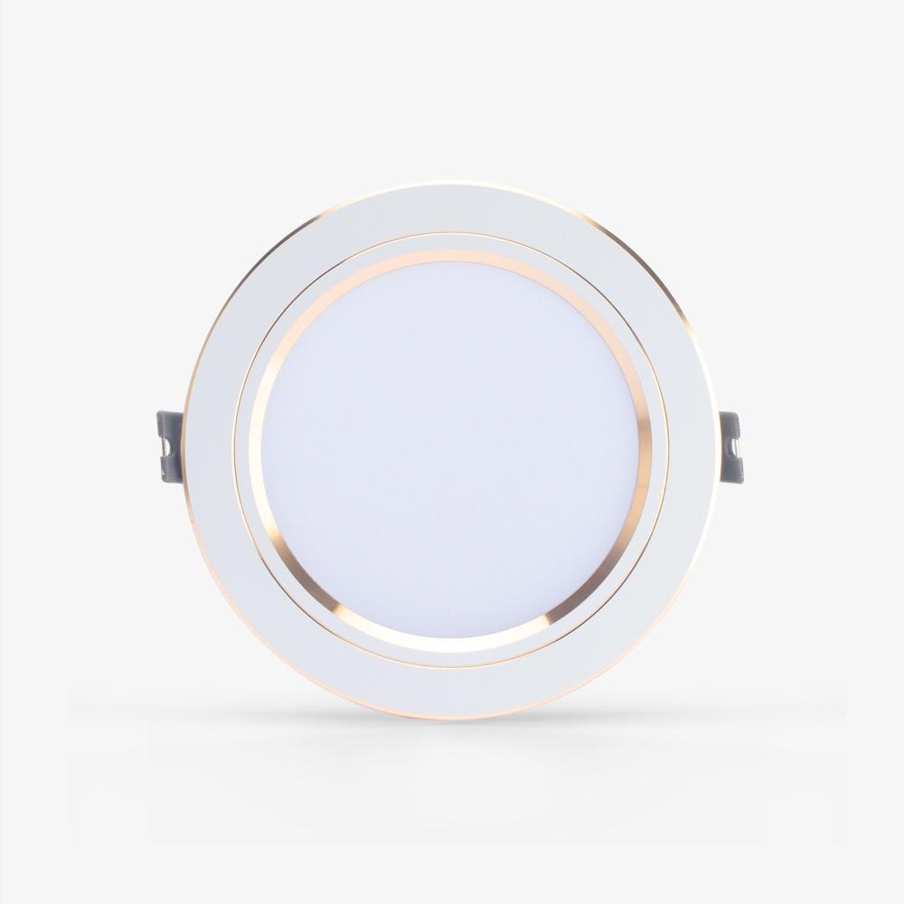 Đèn led rạng đông âm trần downlight viền vàng 110/9w model: at10 110/9w