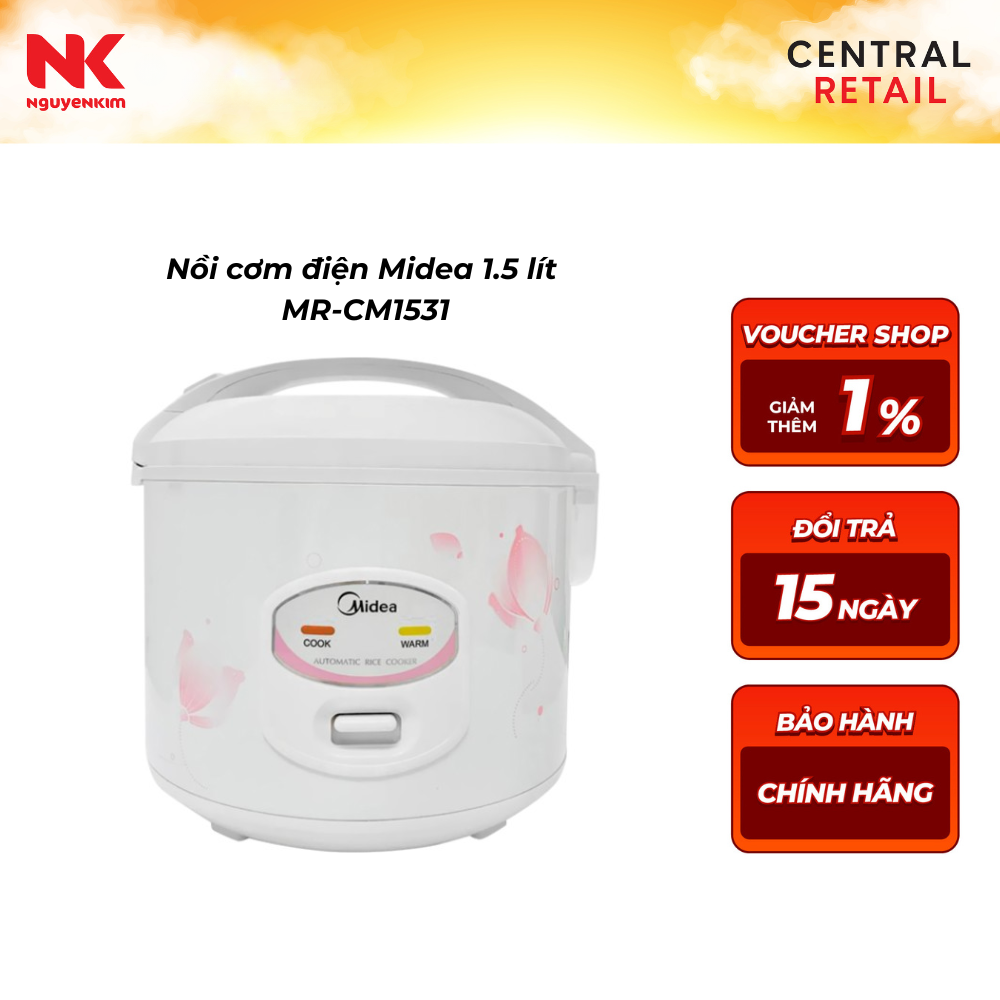 Midea 1.5 Liter Rice Cooker Mr-Cm1531