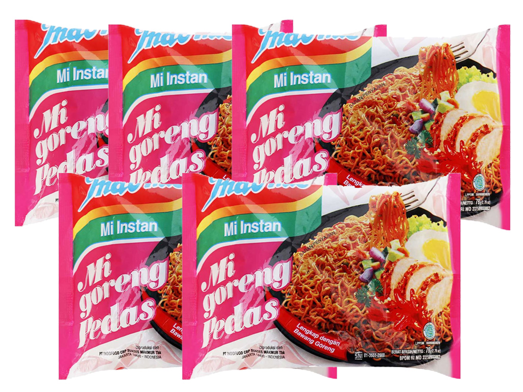 Thùng 40 gói mì Indomie - Vị Cay nồng.