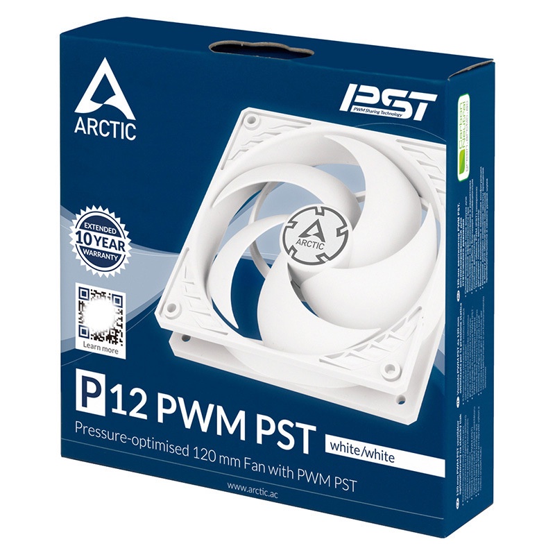 Quạt tản nhiệt ARCTIC P12 PWM PST - WHITE (Trắng)