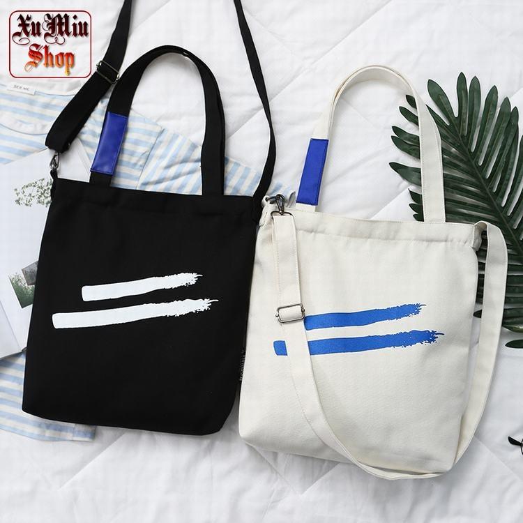Túi tote/Túi vải size 25 - Mẫu phẩy sơn