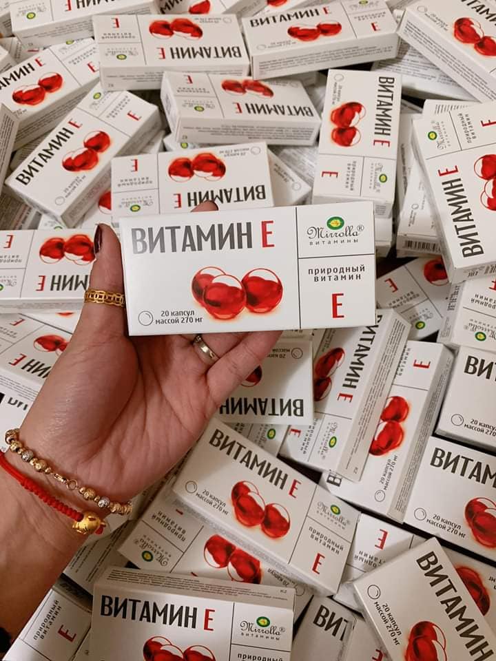 [CHÍNH HÃNG] VITAMIN E đỏ lọ 30v Nga MIROLA (MIRROLLA) 270mg