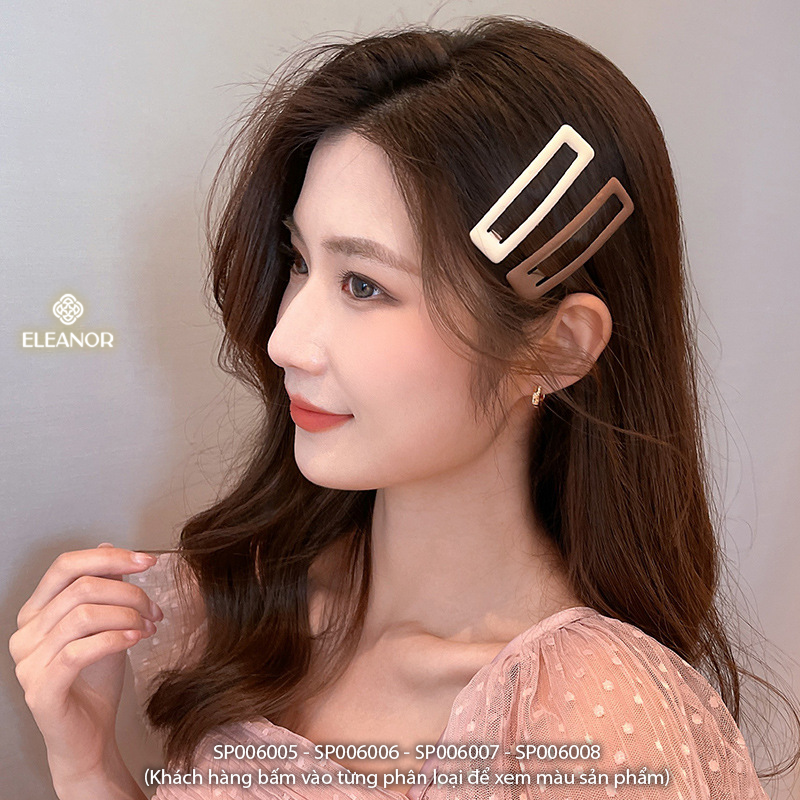 Kẹp tóc nữ Eleanor Accessories kẹp tóc mái nhiều màu basic phụ kiện tóc 6005
