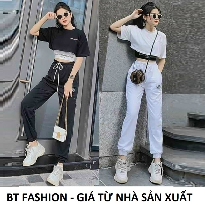 Mua Lẻ hoặc Bộ Quần Thể Thao Jogger + Áo Thun Cặp BT Fashion SPUN TT02 -