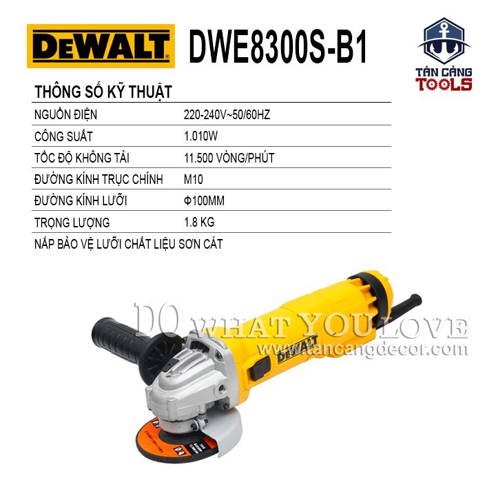 Máy Mài Góc 100 mm DeWalt DWE8300S-B1 1010W