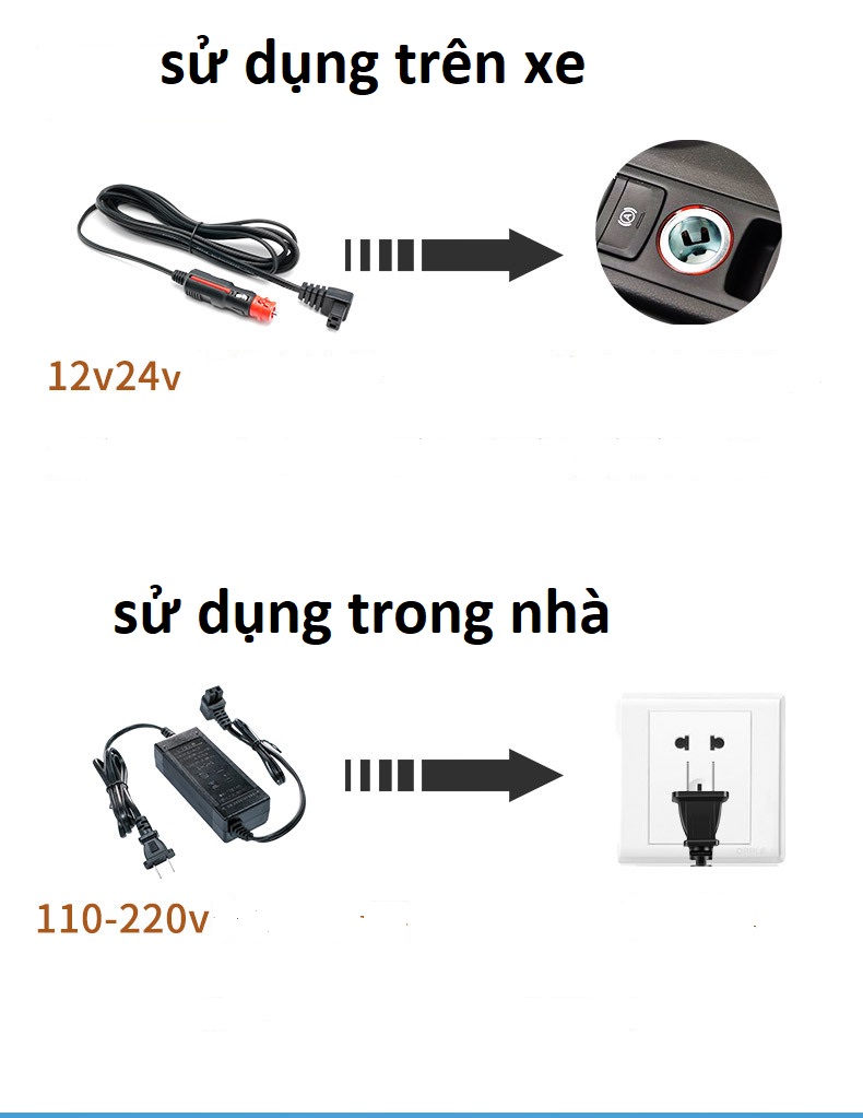 [HCM] Tủ lạnh mini xe hơi T36 36 Lít Alpicool Sài Gòn - ( Tặng kèm 2 giá giỏ )