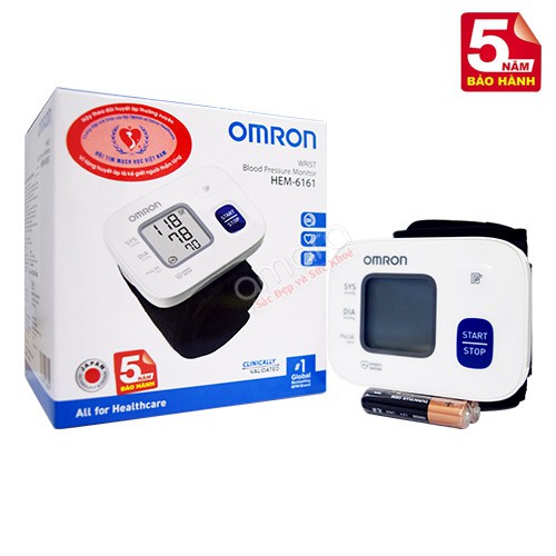 Máy đo huyết áp cổ tay OMRON HEM 6161 Mới