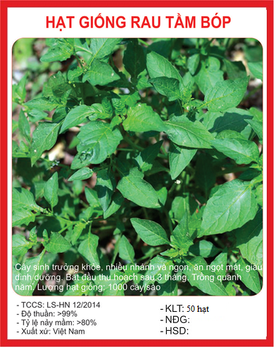 Hạt Giống Cây Tầm Bóp  -  gói 0.2gram