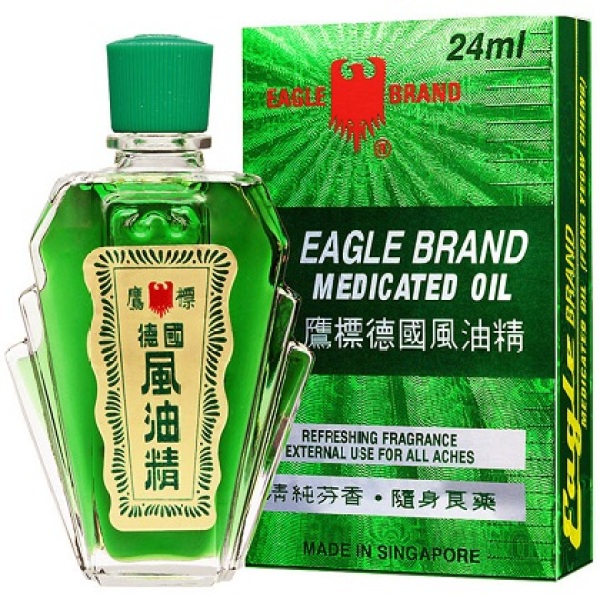 [HCM] 1 Chai Dầu gió xanh 2 nắp nhập khẩu 24ml (Eagle Brand Medicated Oil) hàng Mỹ chất lượng cao