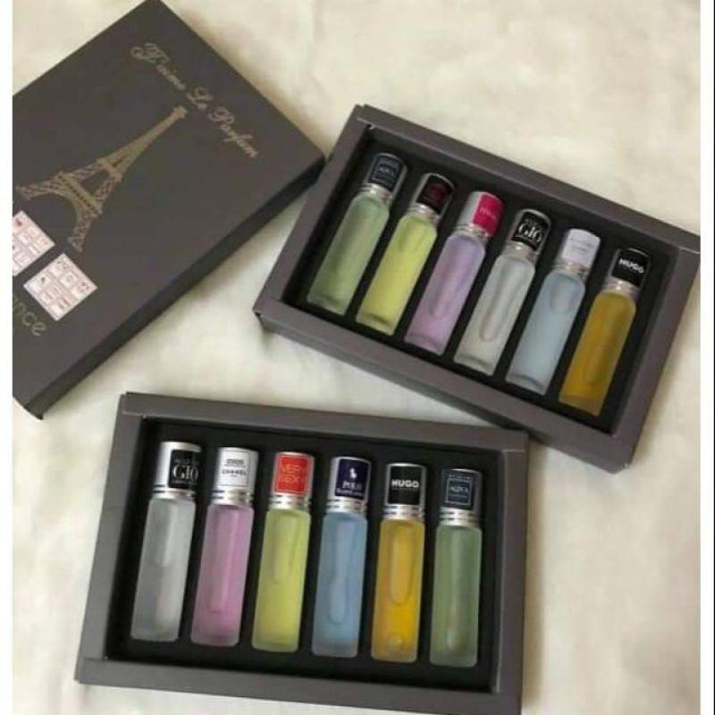 Combo Hộp nước hoa tháp 6 chai, nước hoa dạng lăn thơm cực lâu, hương thơm 6 mùi khác nhau cho bạn thỏa sức lựa chọn cả nam lẫn nữ