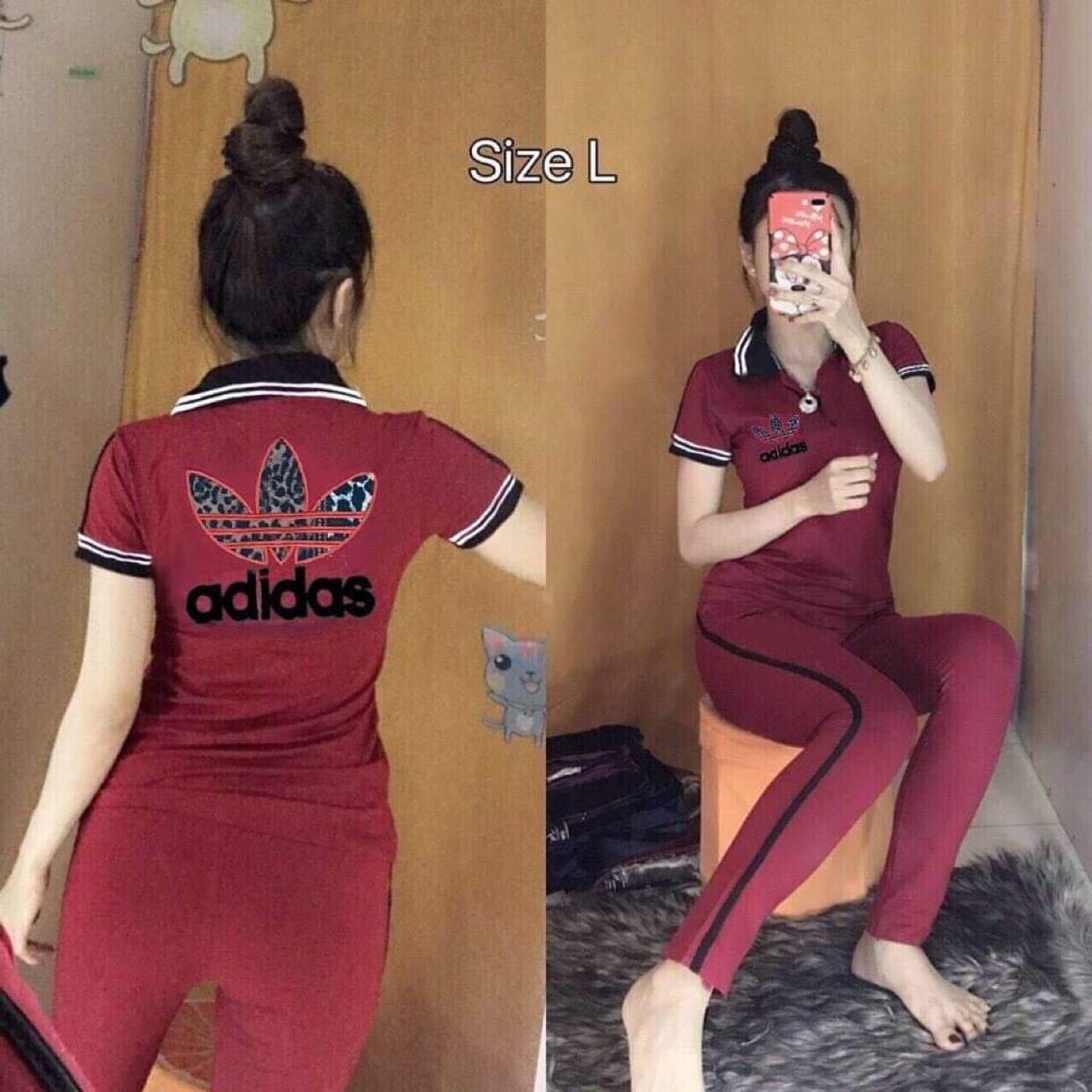 Đồ Bộ Cổ Logo Thêu Siêu Xinh  ( 40~70kg) - Y Hình