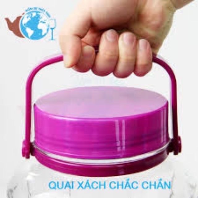 BÌNH THUỶ TINH NẮP TÍM KHÔNG VÒI 5L