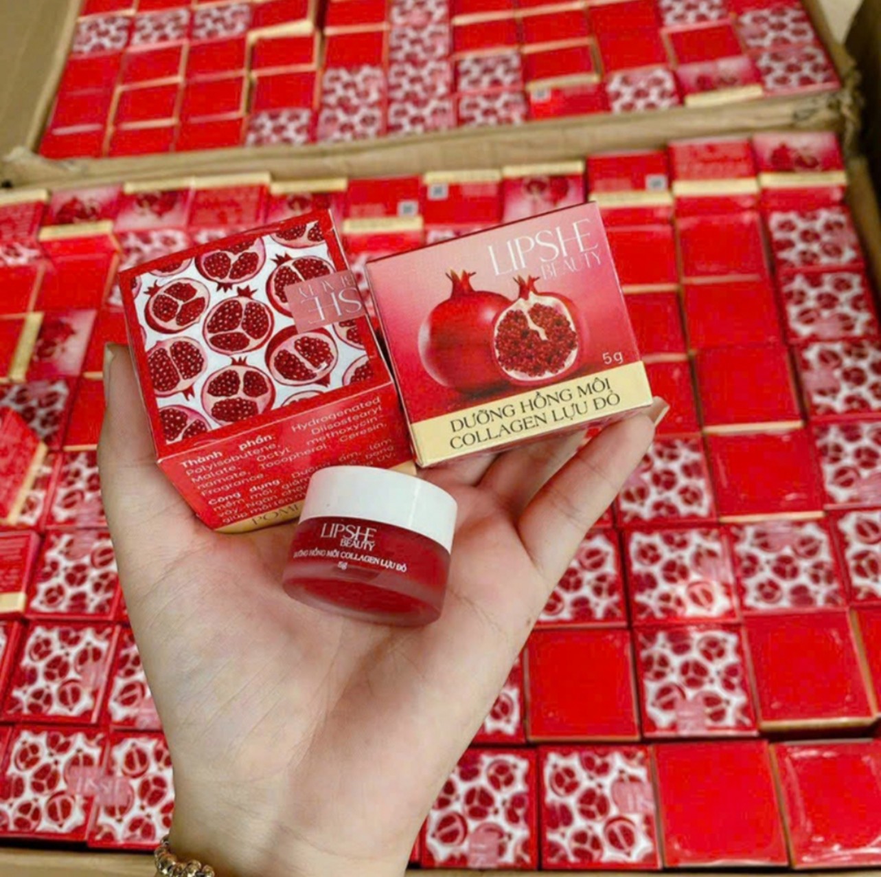 Son dưỡng hồng môi collagen lựu đỏ lipshe