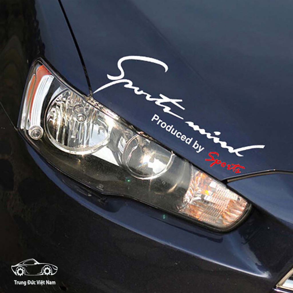 Tem Decal SPORT MIND dán trang trí ô tô xe máy
