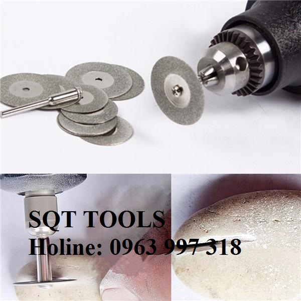 Đĩa cắt hợp kim đủ kích cỡ 16/20/25/30/35/40mm bộ 5 đĩa 1 cán 3mm - đĩa cắt đá -đĩa cắt ngọc - đĩa cắt sắt - đĩa cắt mạch điện tử - đĩa cắt nhôm