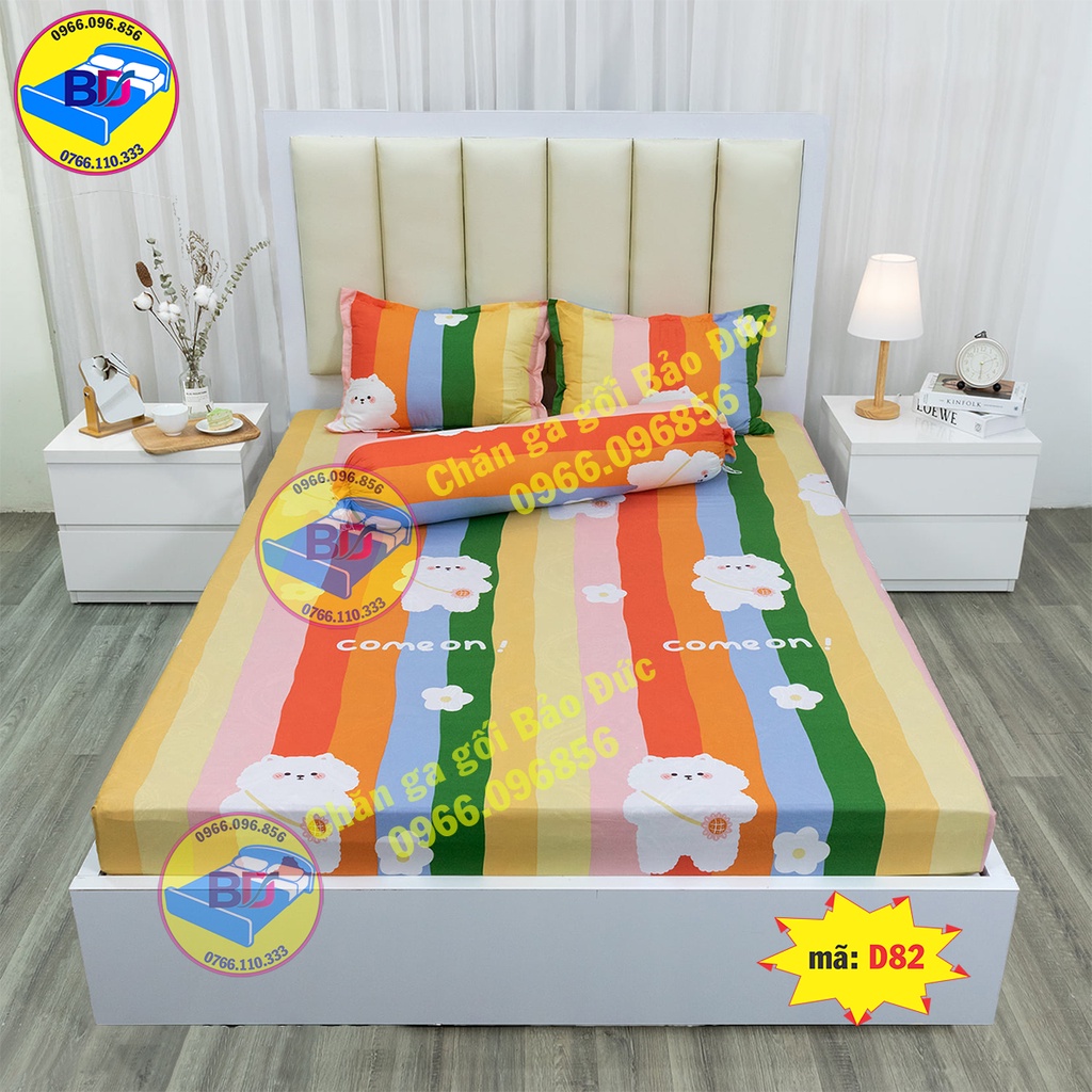 Bộ ga giường cotton poly cao cấp ( gồm 4 món )