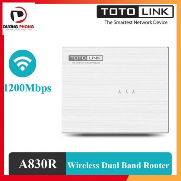 Bảng giá Bộ phát Wifi Totolink A830R Băng tần kép AC1200 - BH24T Chính hãng Phong Vũ