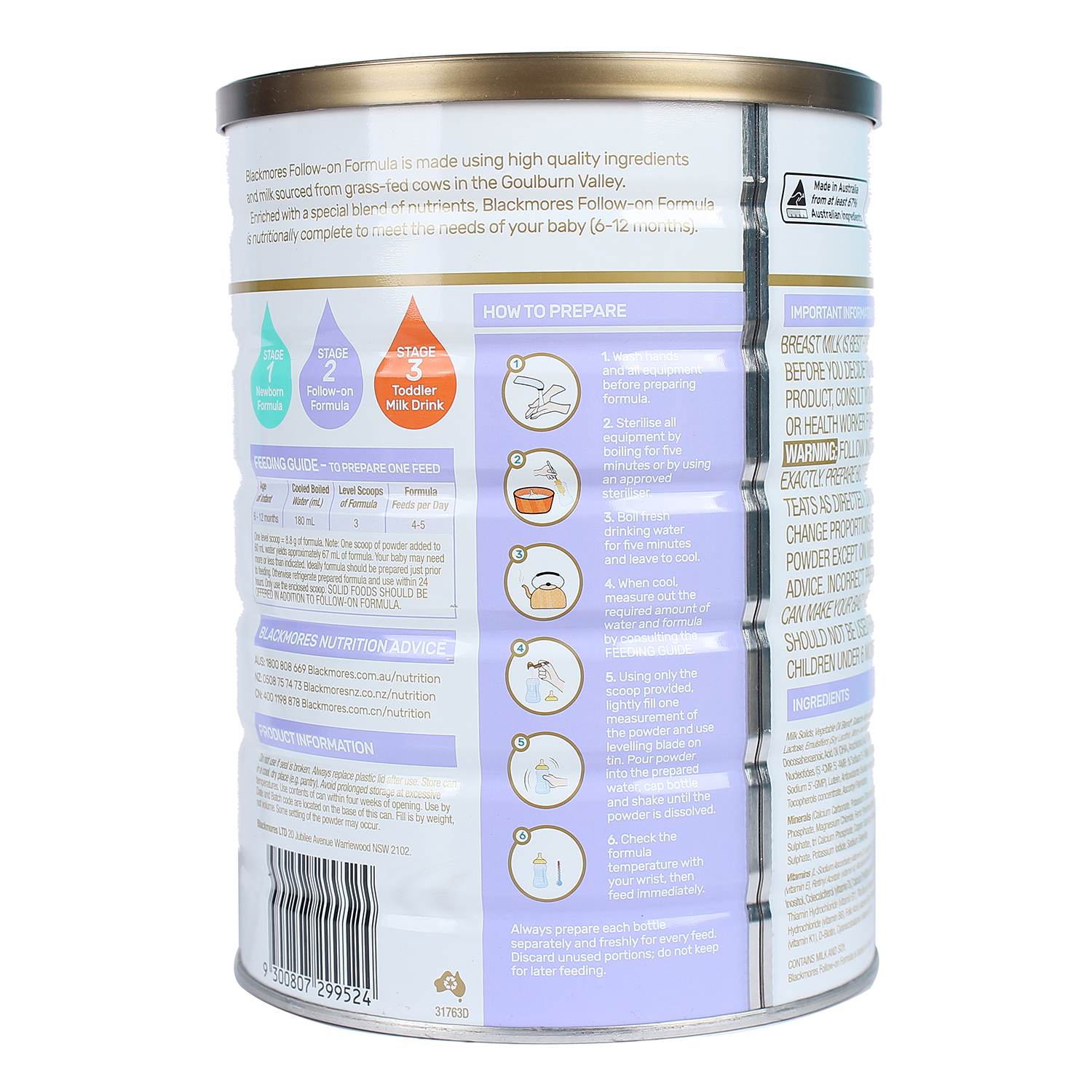 Sữa Bột Blackmores 2 900gr Nội Địa Úc