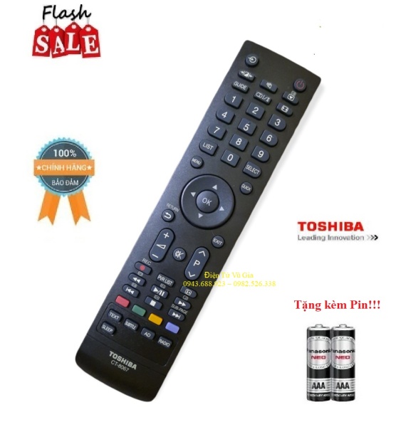 Bảng giá Remote Điều khiển tivi Toshiba CT 8067- Hàng chính hãng 100% Tặng kèm Pin!!!