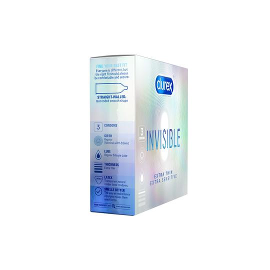 Bộ 3 Bao cao su Durex Invisible 3 bao [ Che tên sản phẩm ]
