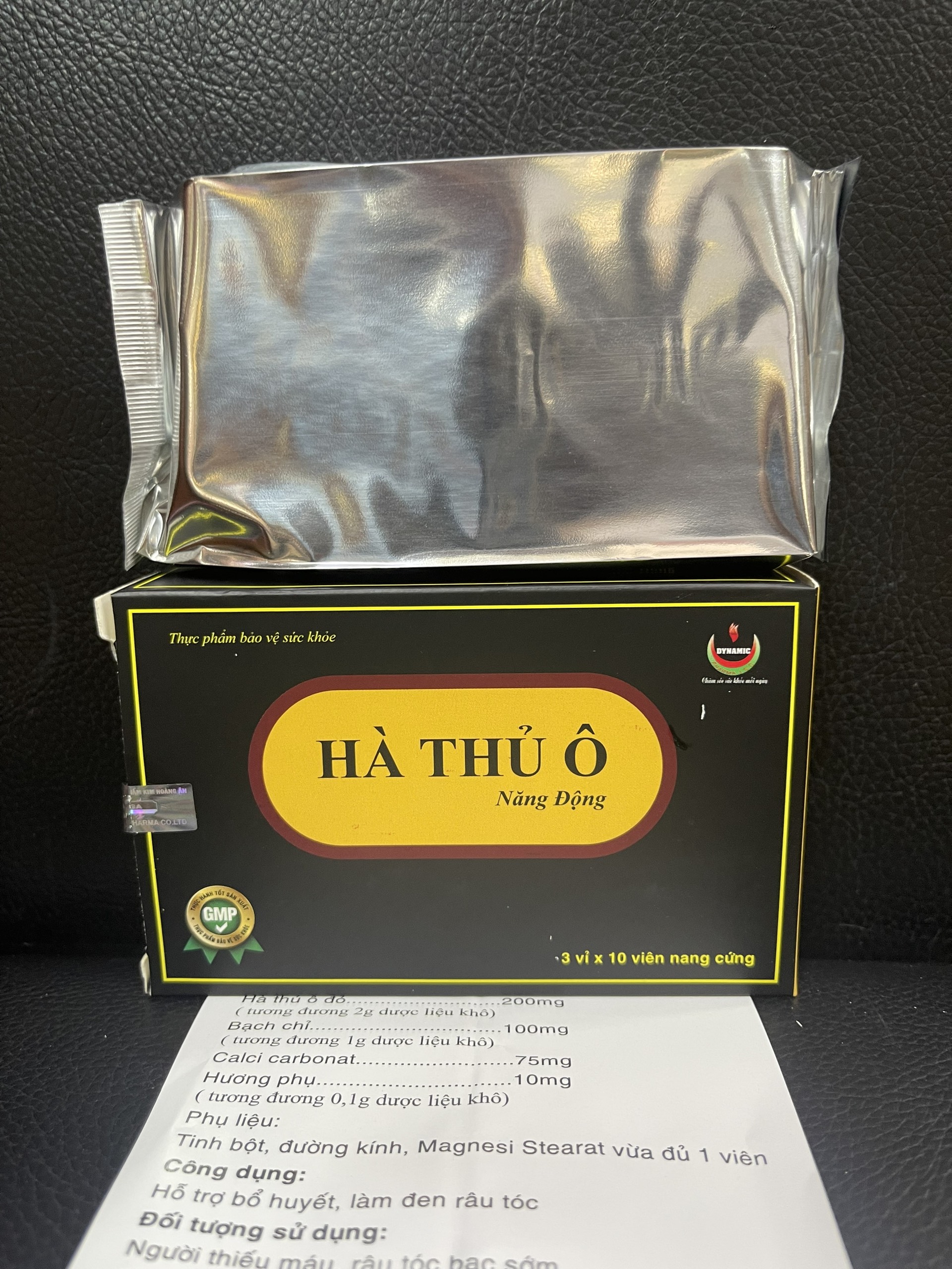 Hà Thủ Ô Năng Động Hỗ trợ đen tóc mọc tóc