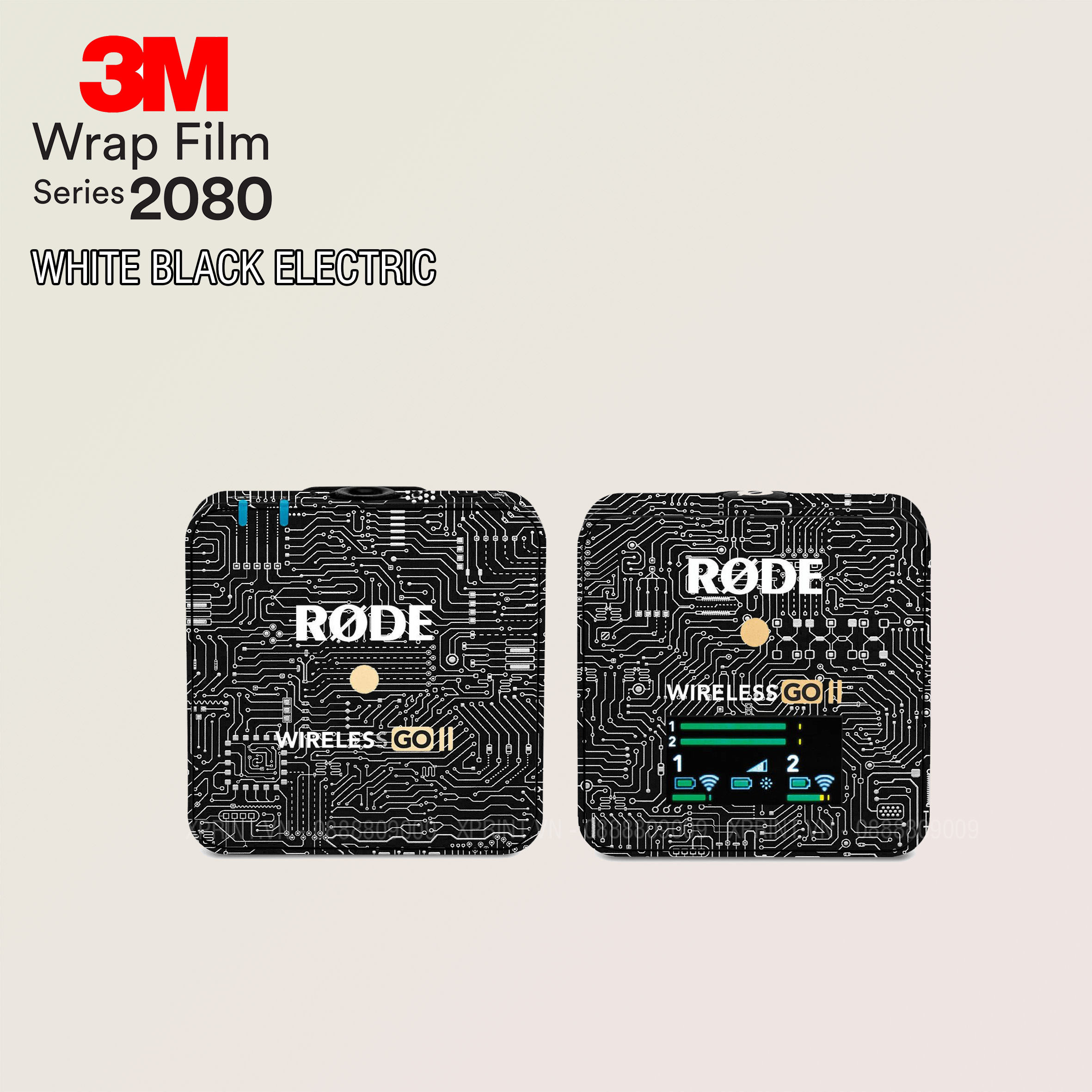 Miếng dán, skin 3M 2080 vân nổi cho Mic Rode, Micro Rodo Go, Go II