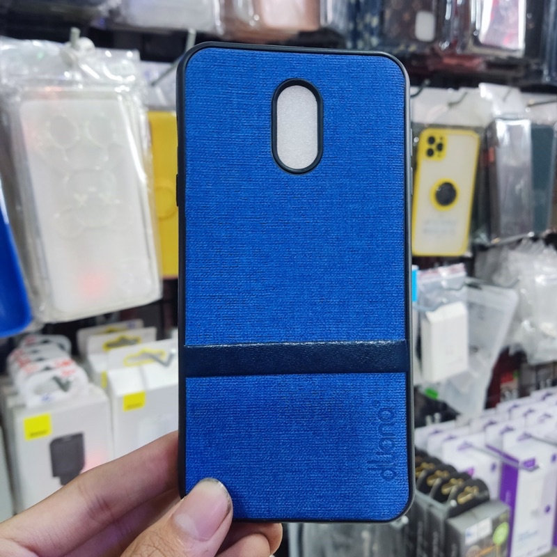Ốp lưng Samsung J7plus dẻo đen lưng vải