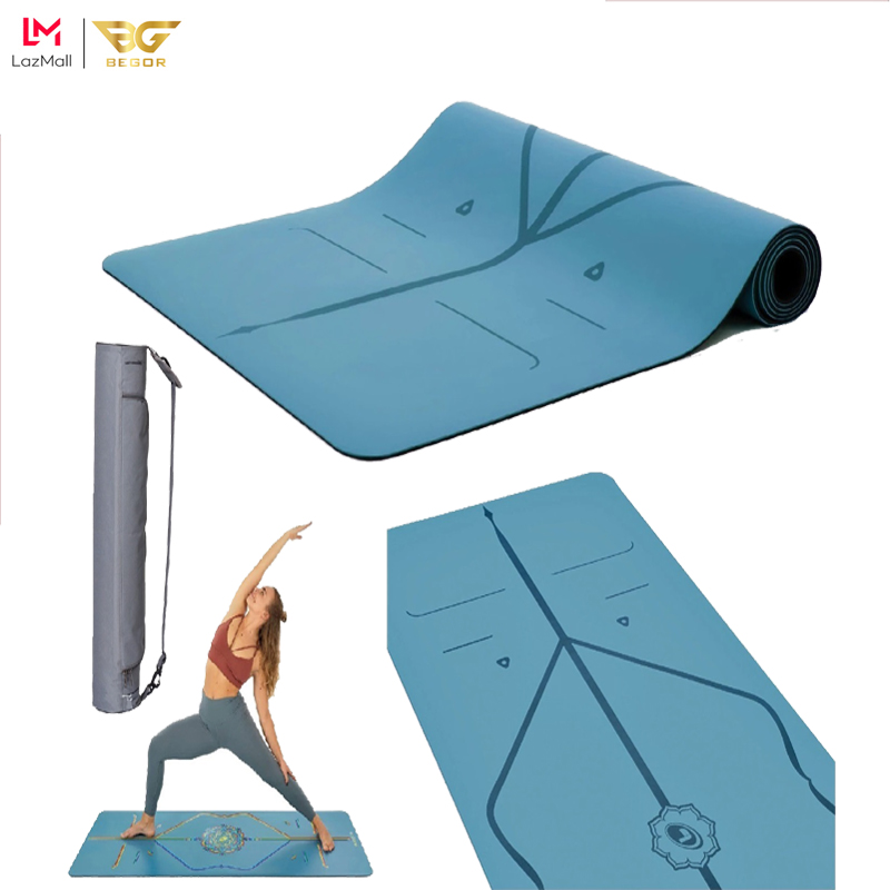 Thảm Tập Yoga Định Tuyến Cao Su Non Tự Nhiên Chống Trơn Trượt