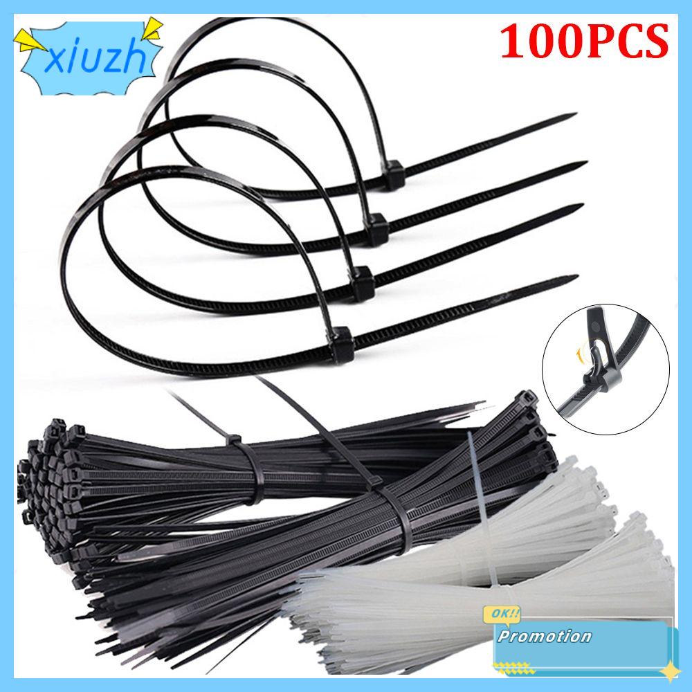 100Pcs Strong Cord Organizer Releasable Self-locking Wire Binding Cable Tie Wrap Strap Zip Ties
