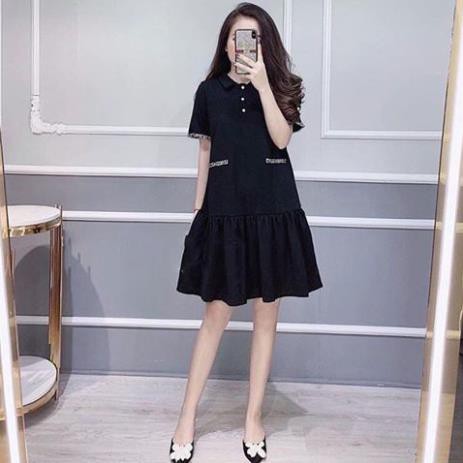 Đầm công sở dáng suông đuôi cá phối túi Molys HT8820