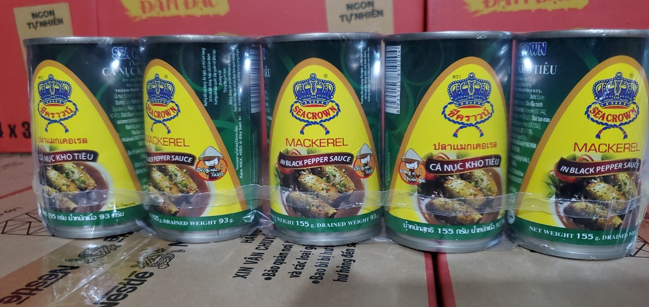 Cá Nục Kho Tiêu SeaCrow ( Lốc 5 lon) 155g