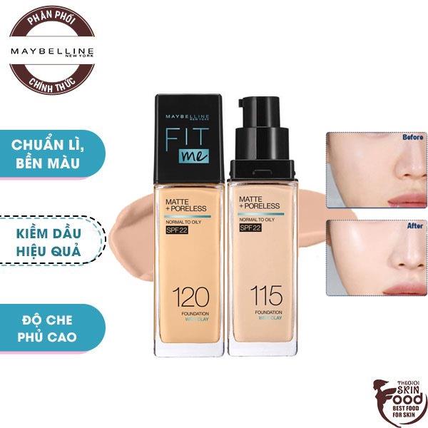 BÁO GIÁ KEM NỀN MAYBELLINE FIT ME MỊN LÌ TỰ NHIÊN PUMP 130ML BUFFBEIGE 30ML | Shopee Lazada Sendo Tiki mới nhất 6 Kem Nền Kiềm Dầu Cho Lớp Nền Mịn Lì Tự Nhiên Maybelline Fit Me Matte Poreless Foundation SPF22 30ml