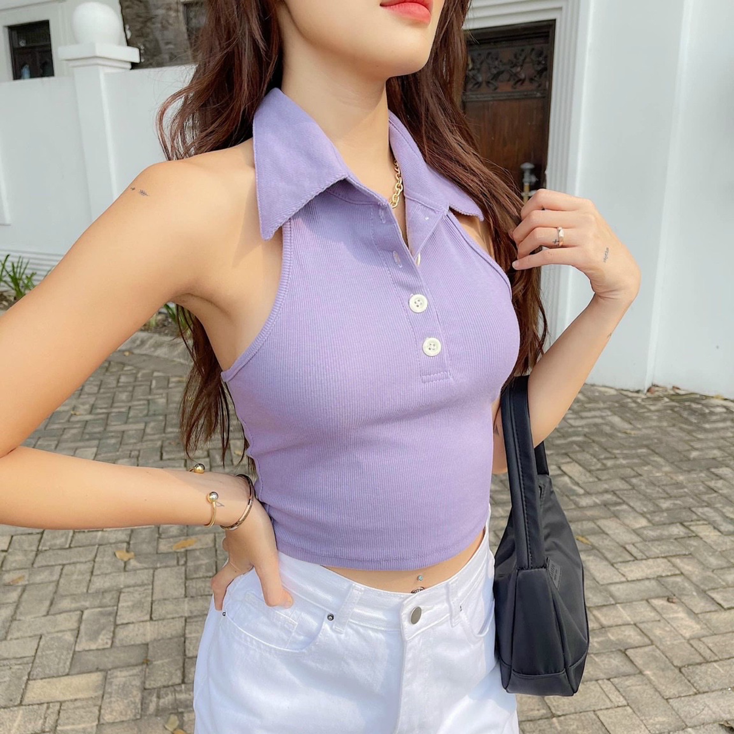 Hot 🔥🔥🔥 Áo ba lỗ cổ bẻ siêu cưng