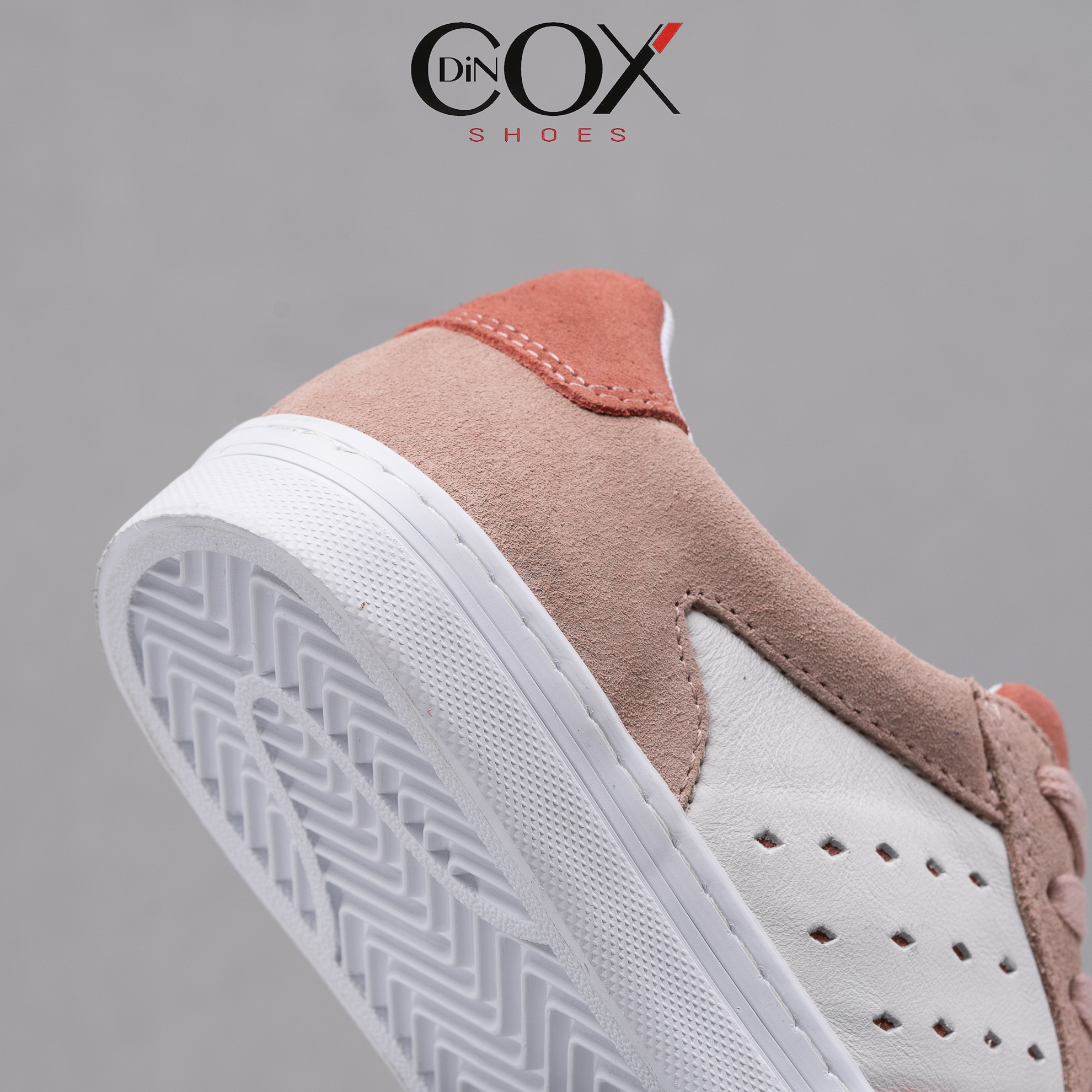 Giày Sneaker Da Bò Thật Nữ DINCOX E03 Pink Sang Trọng