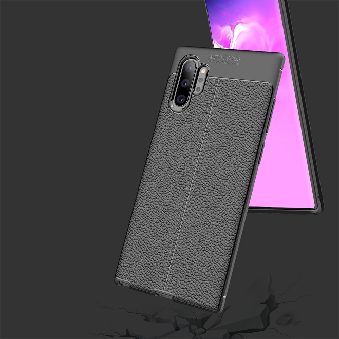 Ốp lưng SamSung Galaxy Note 10+ Plus silicon giả da, chống sốc Auto Focus