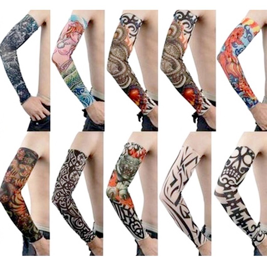 combo 2 đôi găng tay nam in tatoo