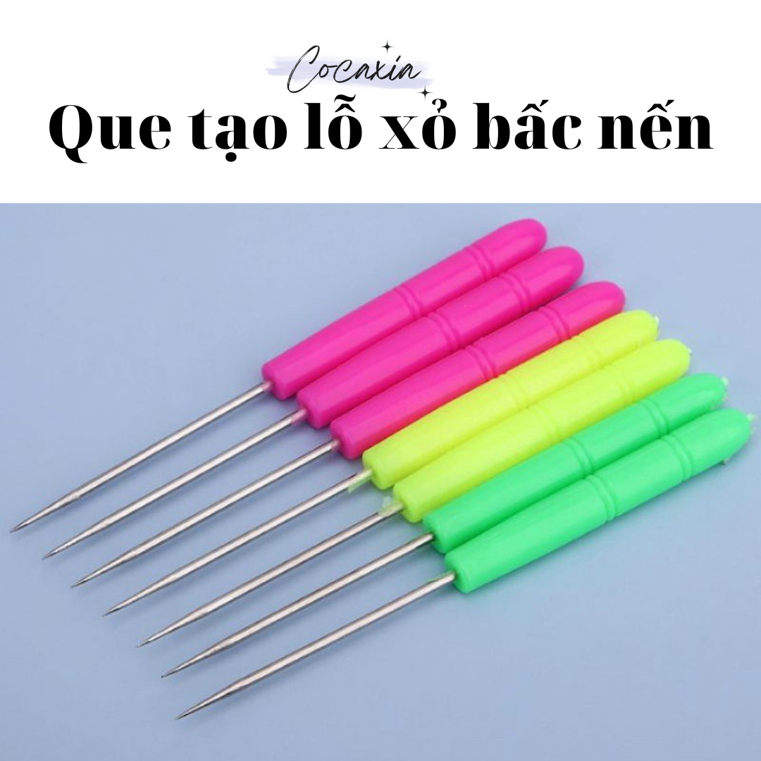 Que xiên tạo lỗ xỏ bấc nến