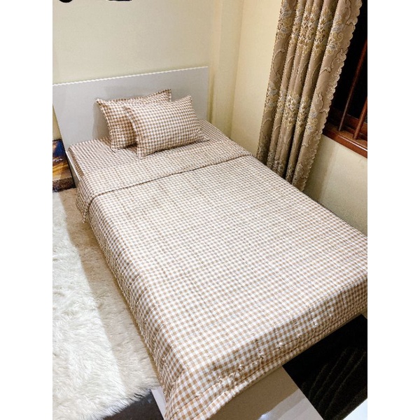Bộ chăn hè trần bông ga gối 5 món poly cotton mẫu mới được chọn mẫu