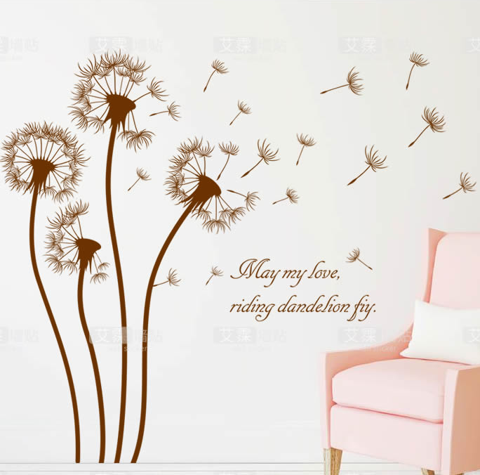 Decal Dán Tường Hoa Bồ Công Anh D333