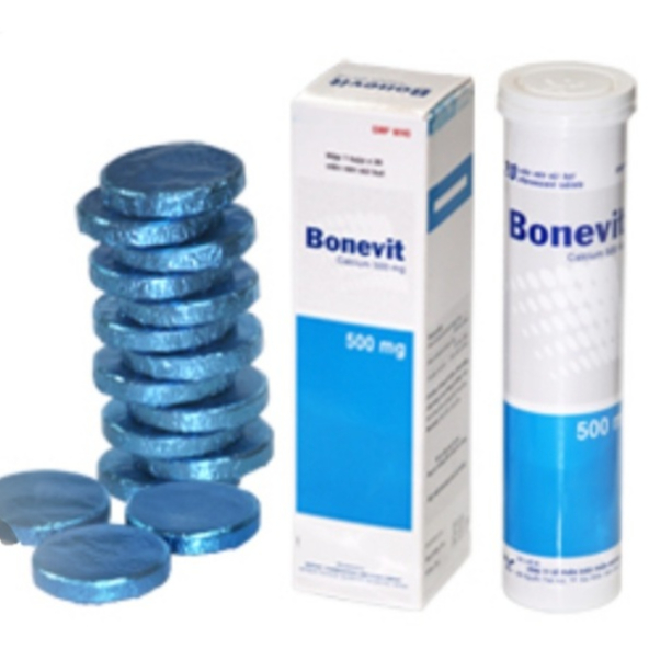Viên Canxi sủi Bonevit 500 giúp xương chắc khỏe , ngăn ngừa loãng xương