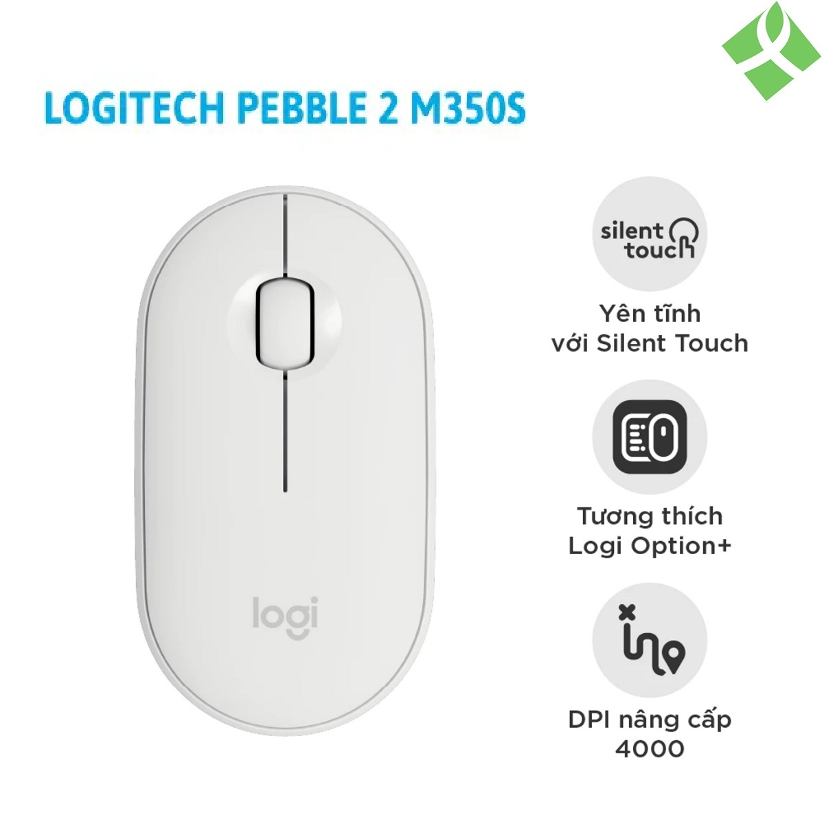 Chuột Bluetooth Logitech Pebble Mouse 2 M350s - Hàng chính hãng