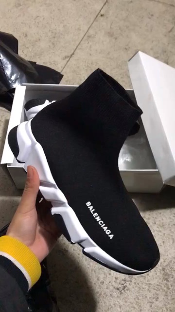 Giày thể thao BALENss nam nữ màu đen cổ cao