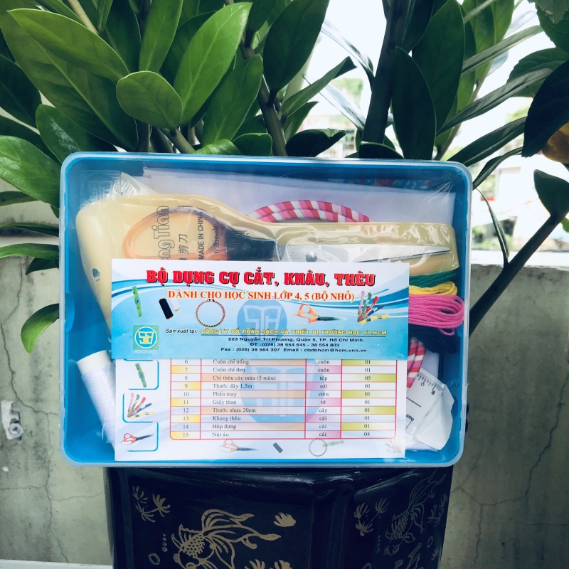 Bộ dụng cụ cắt khâu thêu(bộ nhỏ) lớp 4-5 [Kho sỉ HCM: NHÀ SÁCH - VPP BẢO HÂN]