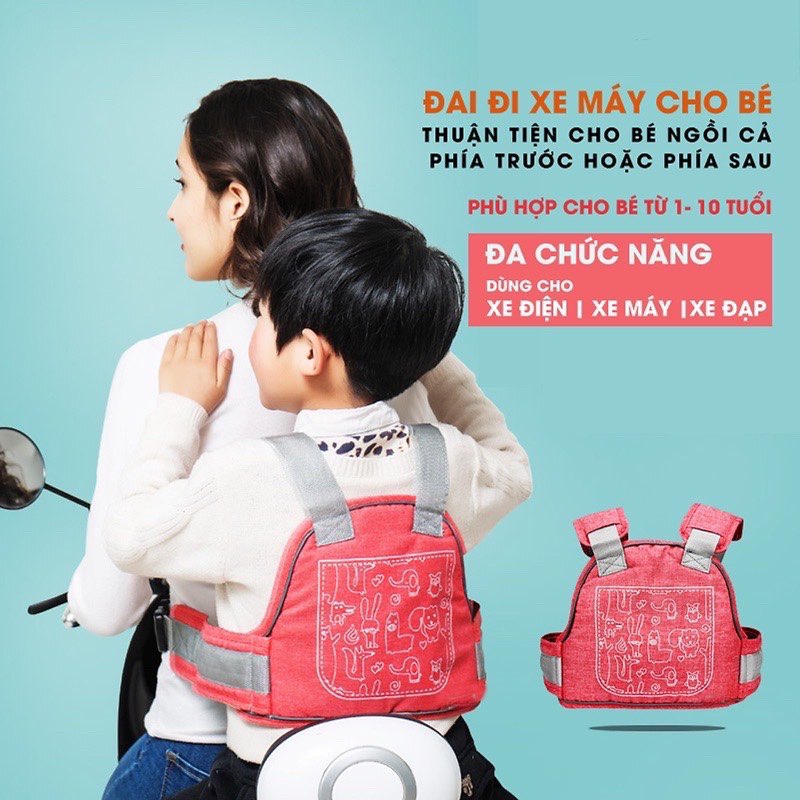 Đai xe máy an toàn cho bé - Hàng 1 màu