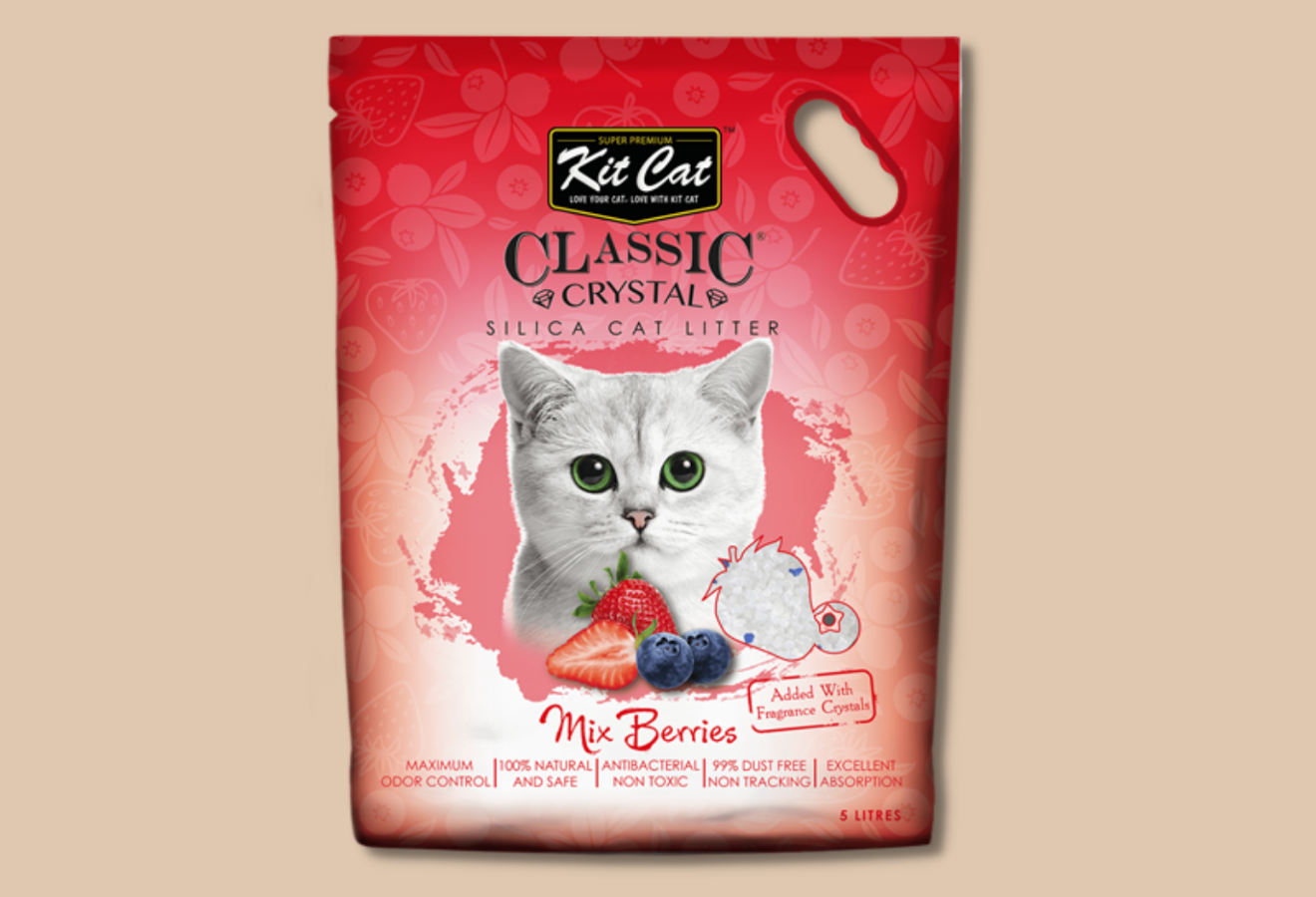 KITCAT CLASSIC - CÁT THỦY TINH CHO MÈO 5L