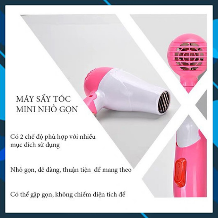 [Xả kho] Máy Sấy Tóc Nova Mini Dễ Dàng Gấp Gọn Đi Du Lịch Siêu Tiện Dụng - Máy Sấy Tóc Nova Mini