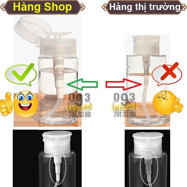 Chai Lọ Chiết Mỹ Phẩm Toner Có Nút Nhấn Lọ Chiết Tẩy Trang BHA 150ml