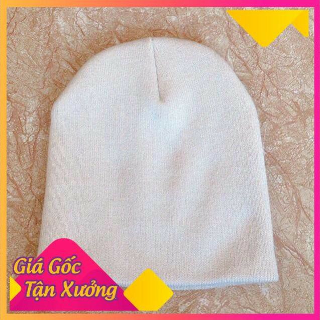 Mũ Len Beanie Trơn Dáng Ngắn 21cm phong cách hàn